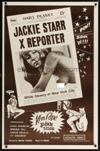 3f850 WHITE SLAVERY IN NEW YORK 1sh '75 Kim Poper as Jacky Starr, X Reporter!