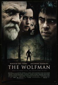 3f861 WOLFMAN DS 1sh '10 Benicio Del Toro, Anthony Hopkins, Emily Blunt & Hugo Weaving!