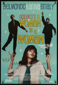 3f863 WOMAN IS A WOMAN 1sh R03 Jean-Luc Godard's Une femme est une femme, Anna Karina, Belmondo!