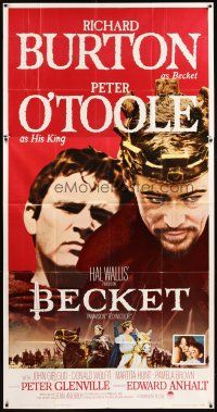 3d496 BECKET 3sh '64 Richard Burton in the title role, Peter O'Toole as his king!