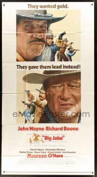3d502 BIG JAKE 3sh '71 Richard Boone wanted gold but John Wayne gave him lead instead!