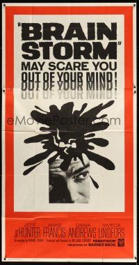 3d508 BRAINSTORM 3sh '65 Anne Francis, scares you out of your mind, cool art!