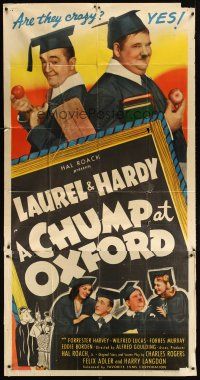 3d518 CHUMP AT OXFORD 3sh R46 great images of Laurel & Hardy in cap and gown!