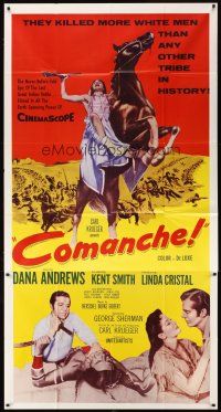 3d522 COMANCHE int'l 3sh R60s Dana Andrews, Linda Cristal, they killed more white men than any other