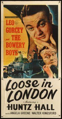 3d596 LEO GORCEY & THE BOWERY BOYS stock 3sh 1948 Leo Gorcey & Huntz Hall, Loose in London!