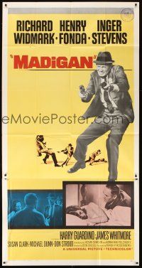 3d599 MADIGAN int'l 3sh '68 Richard Widmark with two guns, Henry Fonda, directed by Don Siegel!