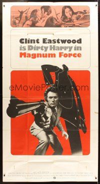 3d600 MAGNUM FORCE int'l 3sh '73 Clint Eastwood is Dirty Harry pointing his huge gun!