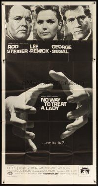 3d621 NO WAY TO TREAT A LADY 3sh '68 Rod Steiger, Lee Remick & George Segal!