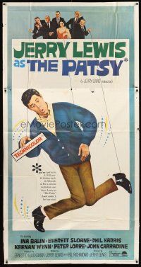 3d627 PATSY 3sh '64 wacky image of star & director Jerry Lewis hanging from strings like a puppet!