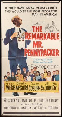 3d637 REMARKABLE MR. PENNYPACKER 3sh '59 Clifton Webb would be the most decorated man in America!