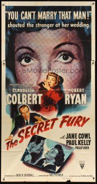 3d646 SECRET FURY 3sh '50 Claudette Colbert, Robert Ryan, directed by Mel Ferrer!