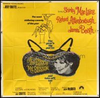 3d351 BLISS OF MRS. BLOSSOM 6sh '68 Shirley MacLaine, Richard Attenborough, wacky bra design!