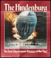 3d382 HINDENBURG 6sh '75 art of zeppelin crashing down, great image with no credits!
