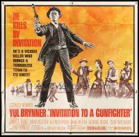 3d392 INVITATION TO A GUNFIGHTER 6sh '64 vicious killer Yul Brynner brings a town to its knees!