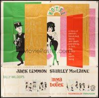 3d393 IRMA LA DOUCE 6sh '63 Billy Wilder, great art of Shirley MacLaine & Jack Lemmon!