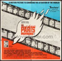 3d394 IS PARIS BURNING 6sh '66 Rene Clement's Paris brule-t-il, World War II all-star cast!