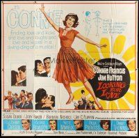 3d402 LOOKING FOR LOVE 6sh '64 great life-sized art of sexy singer Connie Francis!