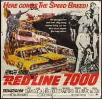 3d425 RED LINE 7000 6sh '65 Howard Hawks, James Caan, car racing artwork, meet the speed breed!