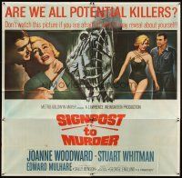 3d433 SIGNPOST TO MURDER 6sh '65sexy Joanne Woodward, Stuart Whitman, are we all potential killers
