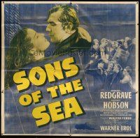 3d436 SONS OF THE SEA 6sh '41 romantic close up of Michael Redgrave & Valerie Hobson!