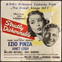 3d441 STRICTLY DISHONORABLE 6sh '51 what are Ezio Pinza's intentions toward Janet Leigh?