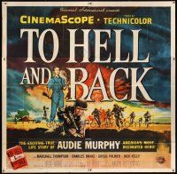 3d450 TO HELL & BACK 6sh '55 Audie Murphy's life story as a kid soldier in World War II!