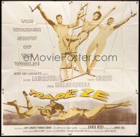3d453 TRAPEZE 6sh R61 great circus art of Burt Lancaster, Gina Lollobrigida & Tony Curtis!