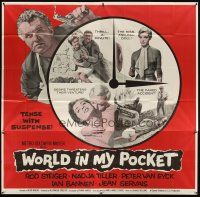 3d468 WORLD IN MY POCKET 6sh '62 Rod Steiger, the kiss & kill doll, girl-trap to steal a million!