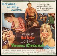 3d471 YOUNG CASSIDY 6sh '65 John Ford, barechested, brawling, battling, earthy Rod Taylor!
