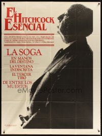 3d165 ESSENTIAL HITCHCOCK Argentinean 43x58 '83 wonderful profile of director Alfred Hitchcock!