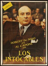 3d195 UNTOUCHABLES teaser Argentinean 43x58 '87 Brian De Palma, cool image of Robert De Niro!