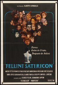 3d237 FELLINI SATYRICON Argentinean '70 Federico's Italian cult classic, cool cast montage!