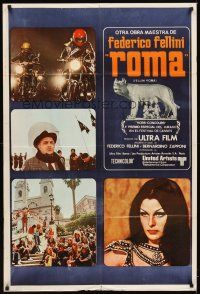 3d239 FELLINI'S ROMA Argentinean '72 Italian Federico classic, the fall of the Roman Empire!