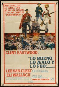 3d248 GOOD, THE BAD & THE UGLY Argentinean '66 Clint Eastwood, Lee Van Cleef, Sergio Leone!