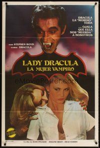 3d269 LADY DRACULA Argentinean '78 Stephen Boyd as the Count with sexy Evelyne Kraft!