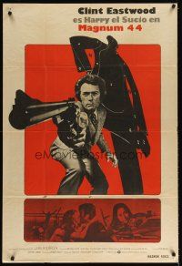 3d274 MAGNUM FORCE Argentinean '74 Clint Eastwood is Dirty Harry pointing his huge gun!