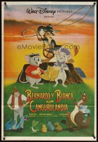 3d297 RESCUERS DOWN UNDER Argentinean '90 Disney mice in Australia, great cartoon image!
