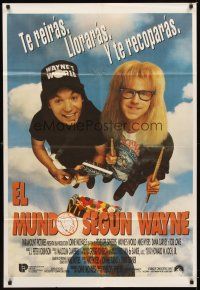 3d333 WAYNE'S WORLD Argentinean '92 Mike Myers & Dana Carvey from Saturday Night Live sketch!
