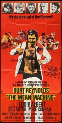 3d146 LONGEST YARD English 3sh '74 Robert Aldrich football comedy, Burt Reynolds, Mean Machine!