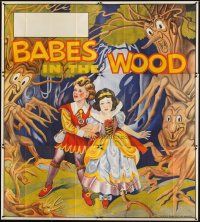 3d127 BABES IN THE WOOD stage play English 6sh '30s stone litho of female hero finding lost kids!