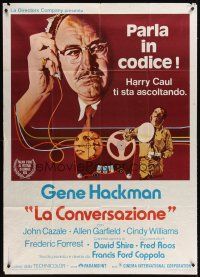 3d713 CONVERSATION Italian 1p '74 Gene Hackman is an invader of privacy, Francis Ford Coppola
