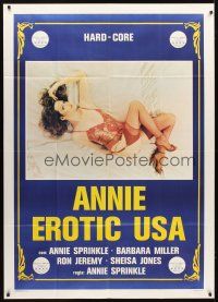 3d721 DEEP INSIDE ANNIE SPRINKLE Italian 1p '81 full-length in sexy lingerie, Annie Erotic USA!