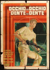 3d723 DESTINO: ESTAMBUL 68 Italian 1p '67 artwork of Jack Stuart with gun in sniper sights!