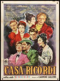 3d770 HOUSE OF RICORDI Italian 1p '54 montage artwork of top stars, opera singer biography!