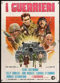 3d785 KELLY'S HEROES Italian 1p '70 Clint Eastwood, Telly Savalas, Don Rickles, Donald Sutherland