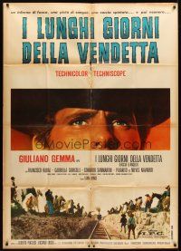 3d813 LONG DAYS OF VENGEANCE Italian 1p '67 c/u of Giuliano Gemma, spaghetti western!
