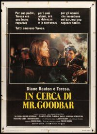 3d814 LOOKING FOR MR. GOODBAR Italian 1p '77 close up of Diane Keaton, directed by Richard Brooks!