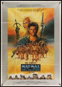 3d818 MAD MAX BEYOND THUNDERDOME Italian 1p '85 art of Mel Gibson & Tina Turner by Richard Amsel!