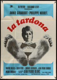 3d844 OLD MAID Italian 1p '72 La Vieille fille, great different image of near-naked Annie Girardot