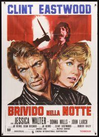 3d857 PLAY MISTY FOR ME Italian 1p '71 classic Clint Eastwood, Jessica Walter, cool different art!